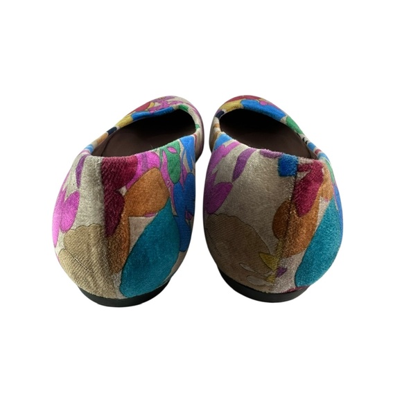 MISSONI Multicolor Velvet Multi Color Ballet Flats Floral Pattern Size 39 9 - Picture 7 of 12